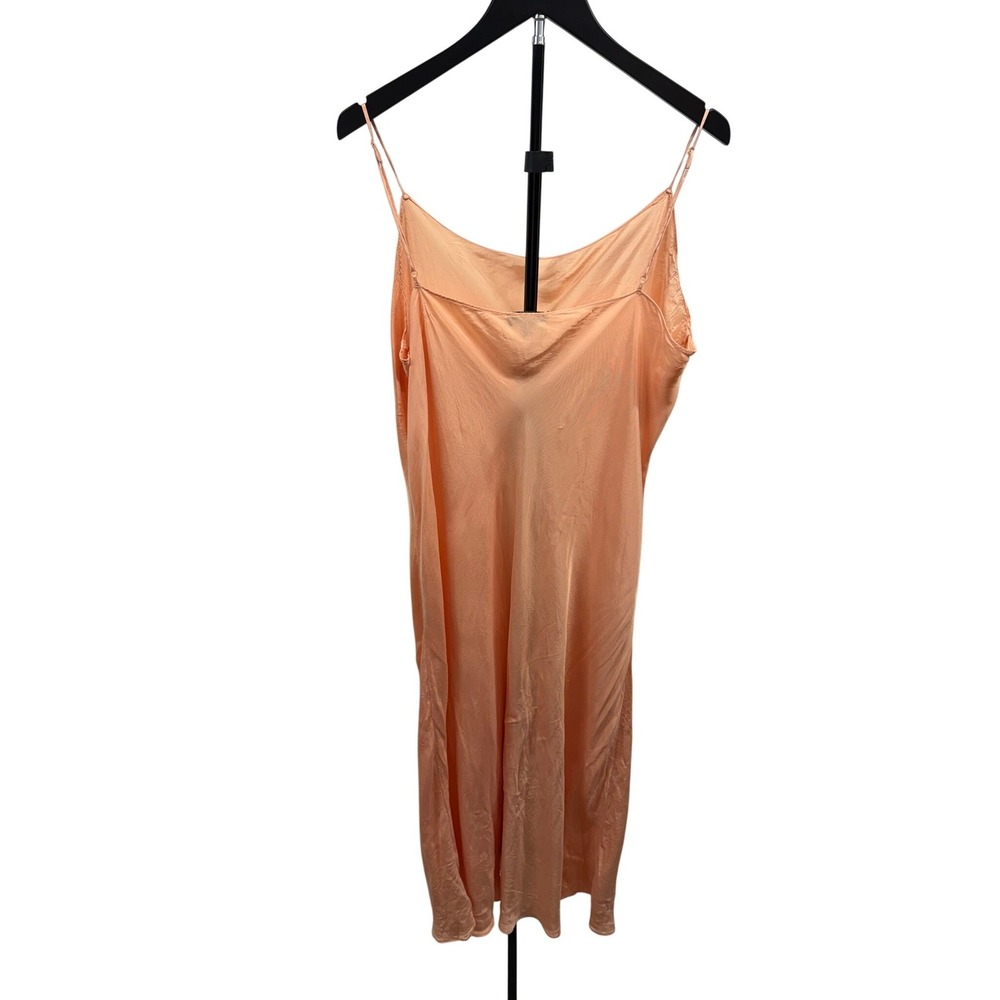 J. Crew Women's Sz 18 Gwyneth Cupro-Blend Sheath Midi Slip Dress in Peach - Picture 3 of 5